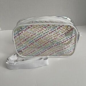 NWT Bath & Body Works Love Always Wins Pride Sports Pack Clear Crossbody Bag